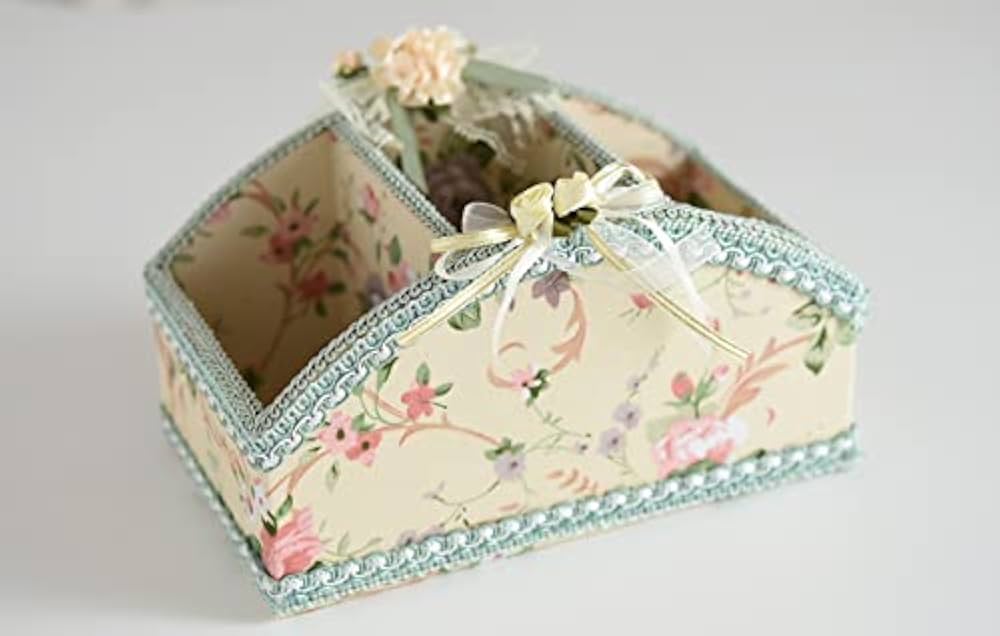 アンティーク ロココリボン 小物入れ　ケース　ボックス　レース　ローズトリム アンティークロココの会 vol.1｜アンヴァンテール｜私のフランス手帖